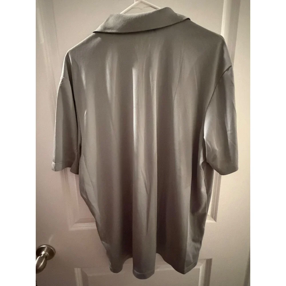Adidas Golf Mens XL Grey‎ Short Sleeve Performance Polo Shirt RN88387